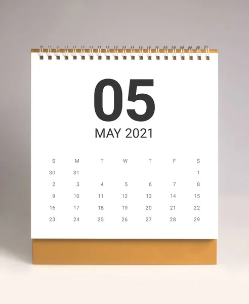 Calendario Scrittoio Semplice Maggio 202 — Foto Stock