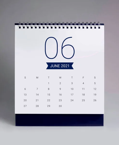 Calendário Mesa Simples Para Junho 202 — Fotografia de Stock