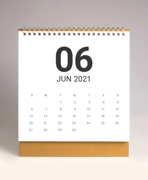 Calendário Mesa Simples Para Junho 202 — Fotografia de Stock