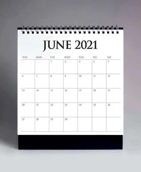 简单的2002年6月工作日程 — 图库照片