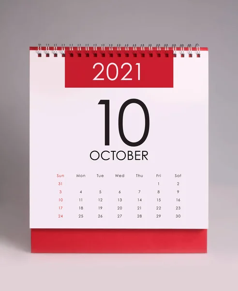 Simple Desk Calendar October 202 — Stock Photo, Image