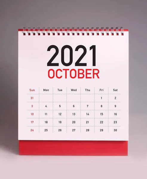 Calendrier Bureau Simple Pour Octobre 202 — Photo