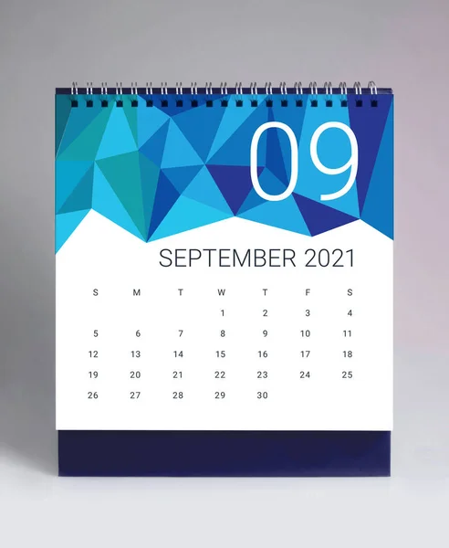 Calendário Mesa Simples Para Setembro 202 — Fotografia de Stock