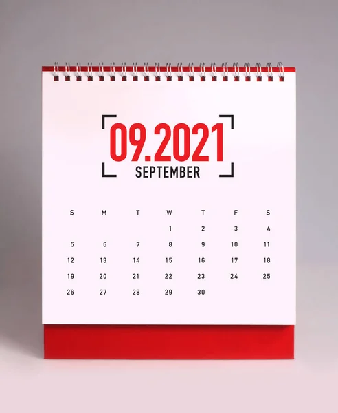 Eenvoudige Bureaukalender Voor September 202 — Stockfoto