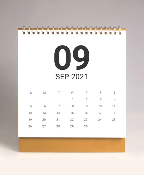 Простой Настольный Календарь Сентябрь 202 — стоковое фото