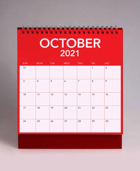 Enkel Skrivbordskalender För Oktober 202 — Stockfoto