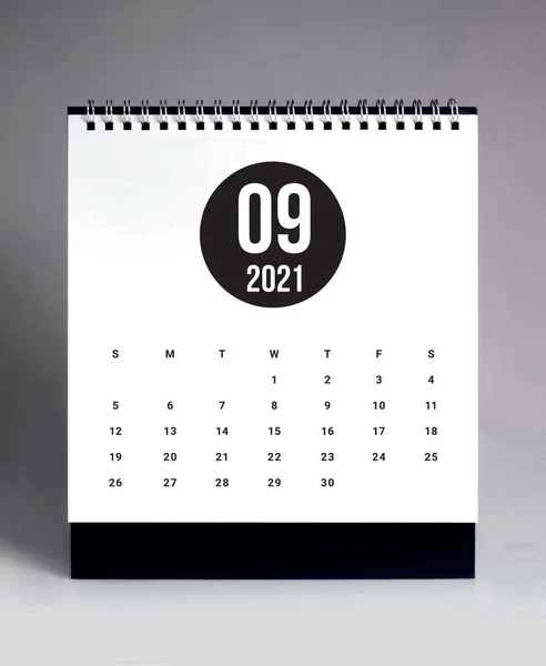 Calendario Scrivania Semplice Mese Settembre 202 — Foto Stock