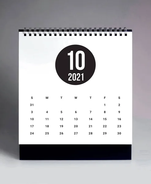 Calendário Mesa Simples Para Outubro 202 — Fotografia de Stock