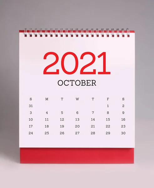 Calendário Mesa Simples Para Outubro 202 — Fotografia de Stock