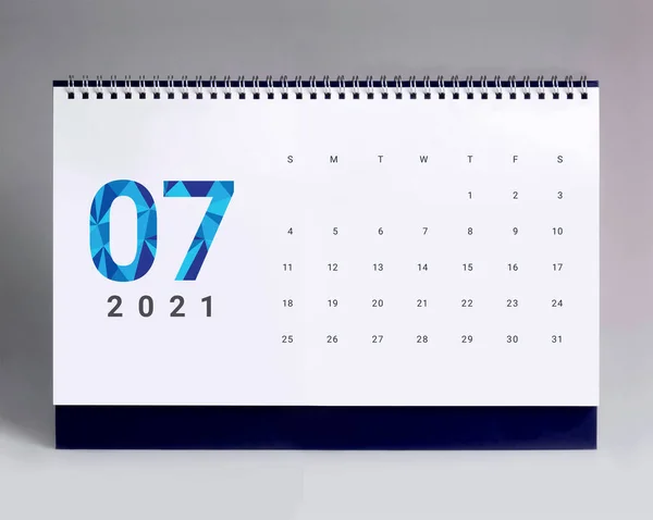 Enkel Skrivbordskalender För Juli 202 — Stockfoto