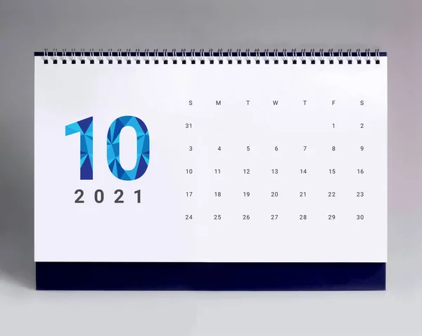 Kalender Meja Sederhana Untuk Oktober 202 — Stok Foto