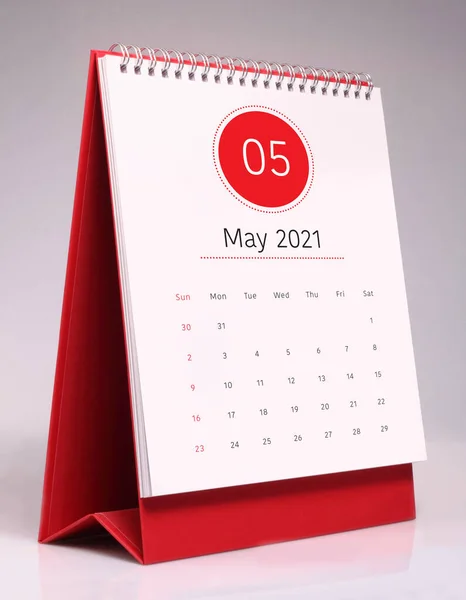 Enkel Skrivbordskalender För Maj 202 — Stockfoto