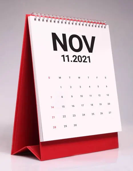 Einfacher Schreibtischkalender Für November 202 — Stockfoto