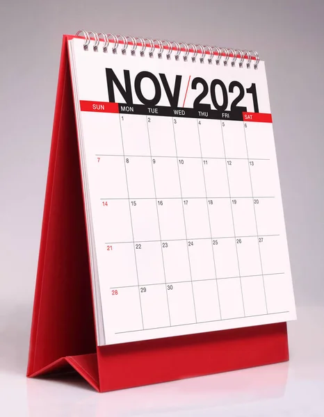 Простой Настольный Календарь Ноябрь 202 — стоковое фото