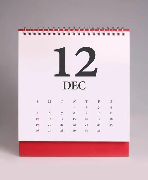 Enkel Skrivbordskalender För December 202 — Stockfoto