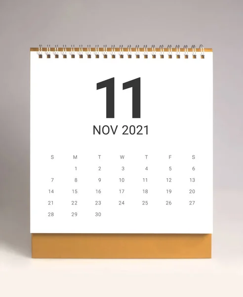 Prosty Kalendarz Biurkowy Listopad 202 — Zdjęcie stockowe