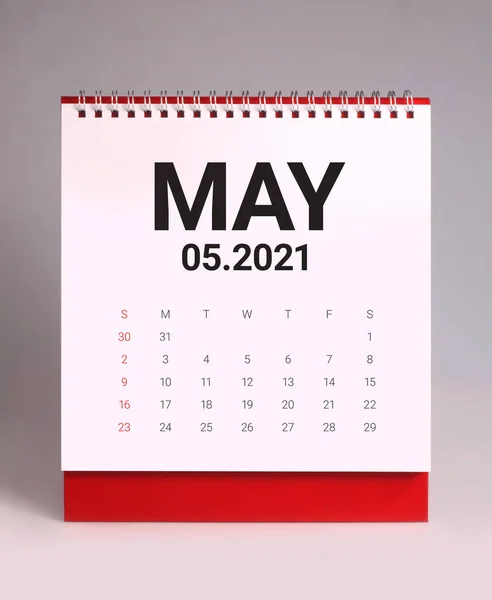 Einfacher Schreibtischkalender Für 202 Mai — Stockfoto