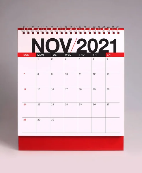 Calendrier Bureau Simple Pour Novembre 202 — Photo