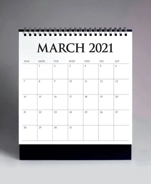 Calendario Escritorio Simple Para Marzo 202 — Foto de Stock