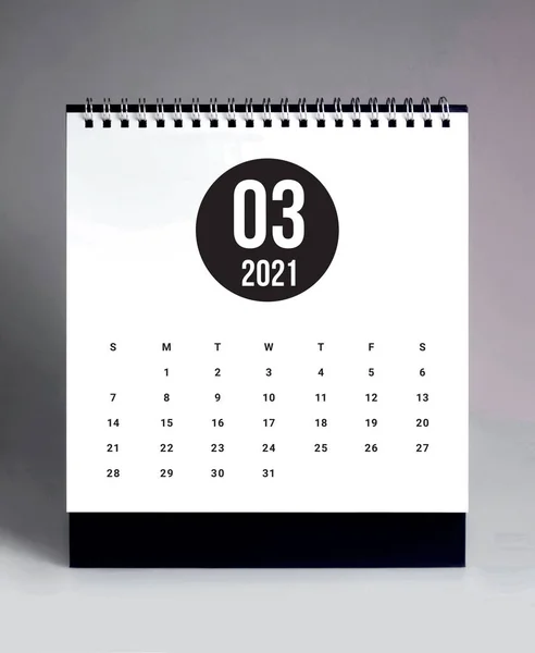 Calendario Scrittoio Semplice Marzo 202 — Foto Stock