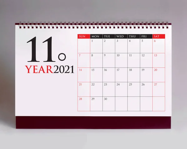 Простой Настольный Календарь Ноябрь 202 — стоковое фото