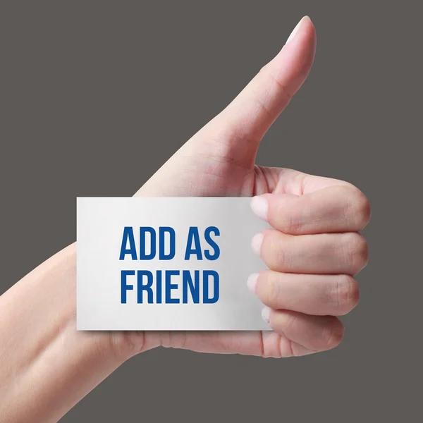 Add as friend — Stock Photo, Image