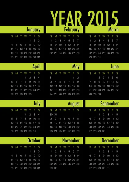 カレンダー 2015 年 — ストックベクタ