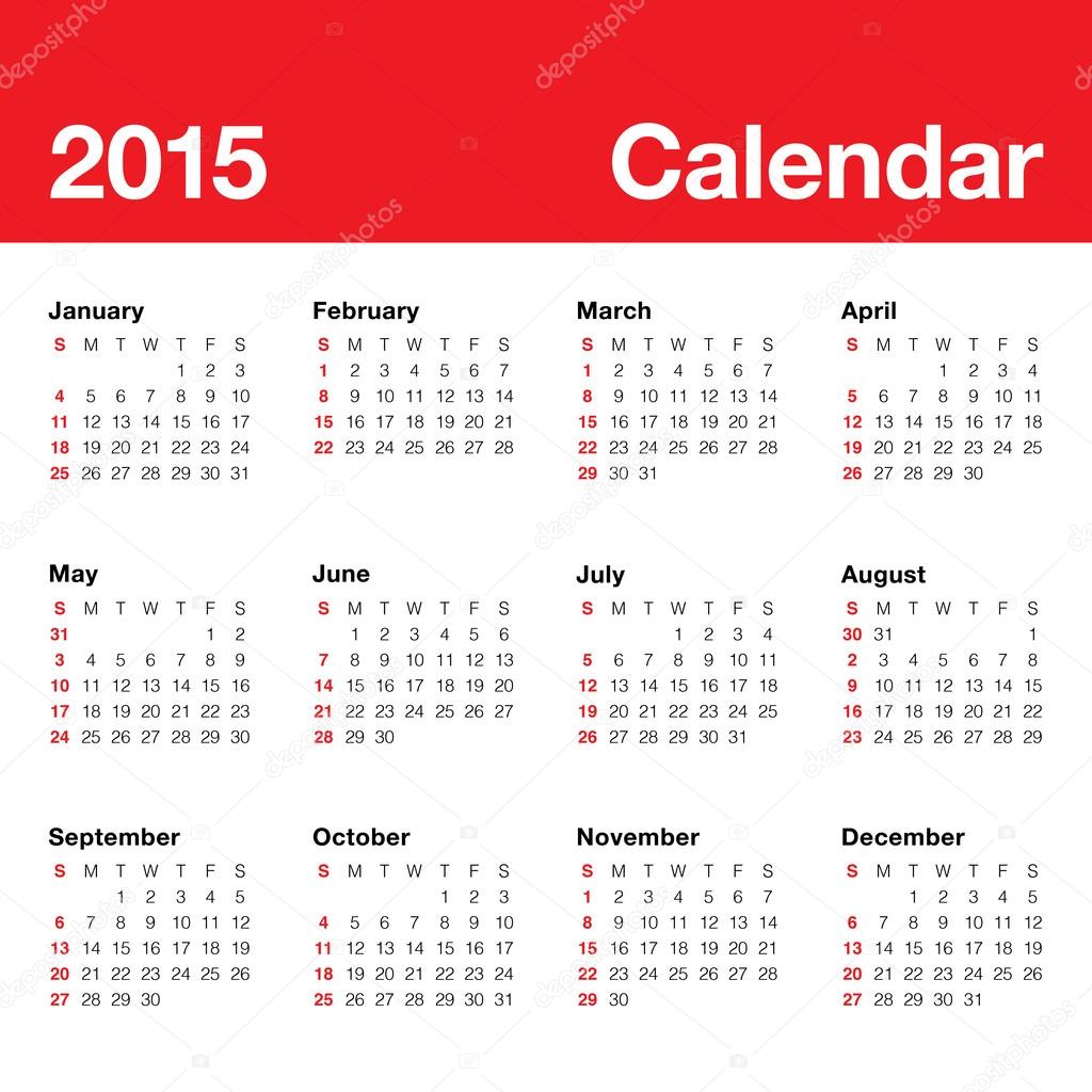 Calender 2015 Stock Vector Image by ©dolphfynlow #59067037