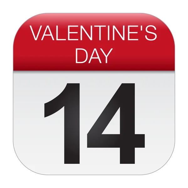 Valentine's day calendar — Stock Vector