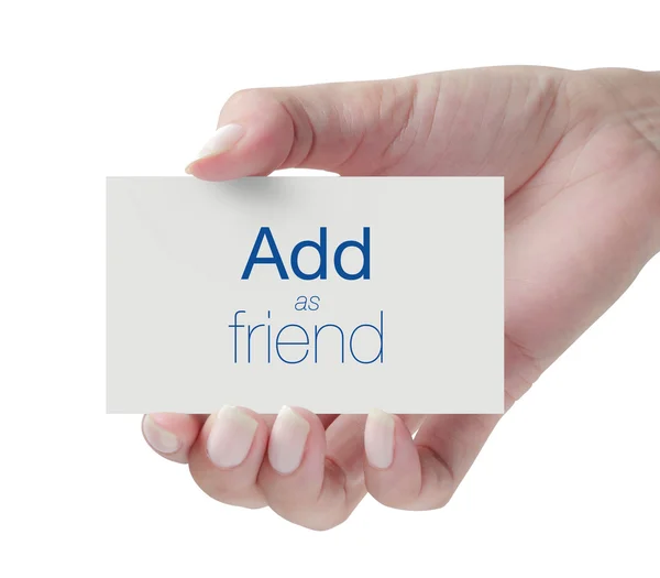 Add as friend — Stock Photo, Image