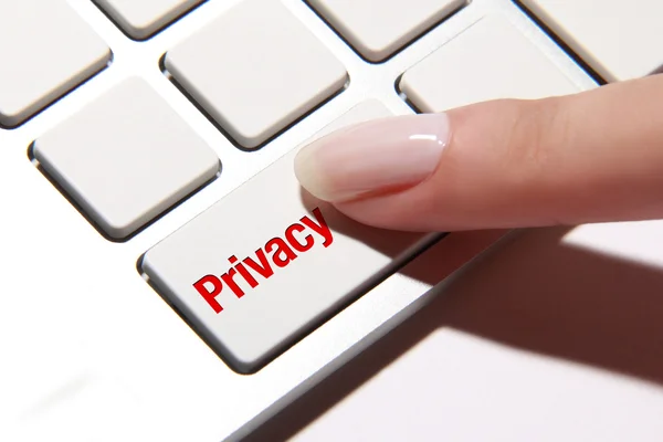 Privacy knop — Stockfoto