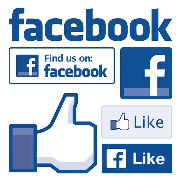 Facebook-Ikone — Stockvektor