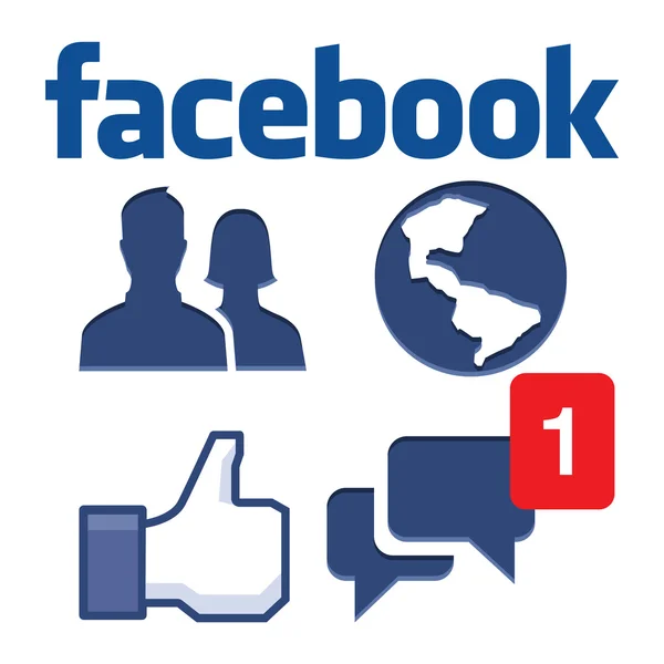 Icona di Facebook — Vettoriale Stock