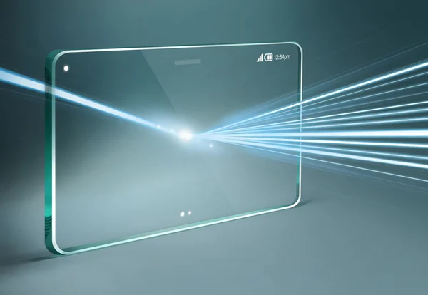 Transparent tablet with light effect — Stock Photo, Image