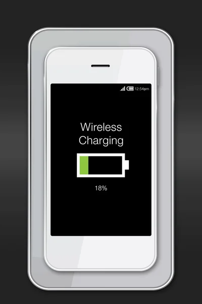 wireless charging icon on smartphone