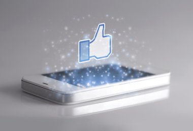 Simge gibi 3d Facebook ile Smartphone