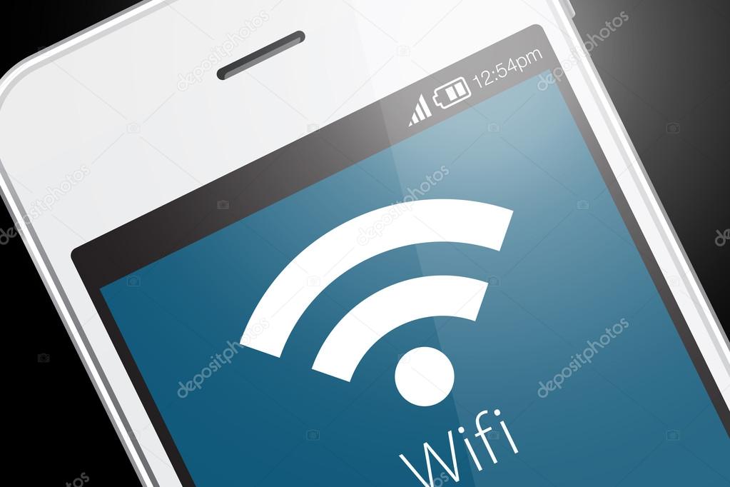 Wifi icon on smartphone.