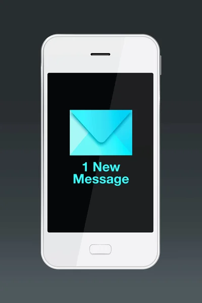 Smartphone avec nouvelle icône de message . — Photo