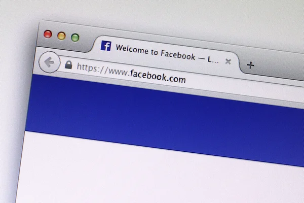 Facebook é um site de rede social de topo — Fotografia de Stock