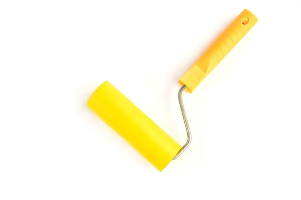 Yellow Roller Wallpaper Isolated White Background — Stock Photo, Image