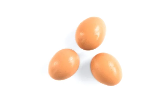 Αυγά Απομονωμένα Λευκό Φόντο — Φωτογραφία Αρχείου