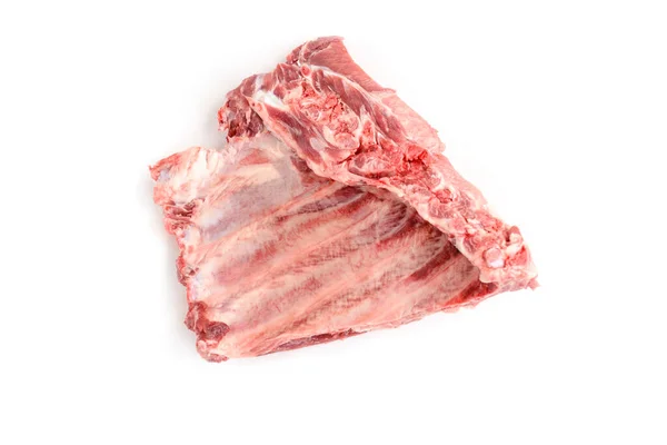 Свиные Ребра Изолированы Белом Фоне — стоковое фото