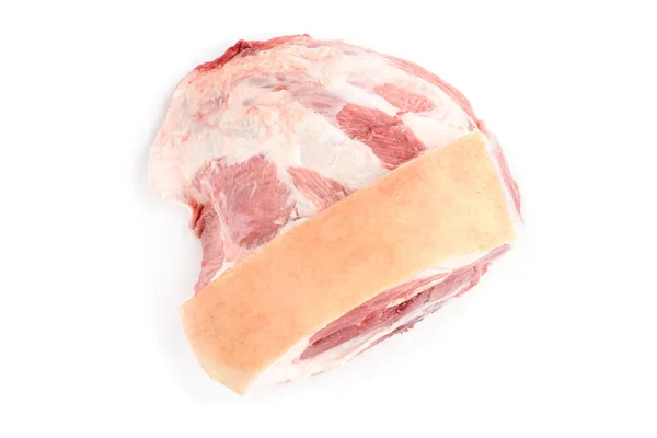 Raw Pork Shoulder Isolated White Background — Stock Photo, Image