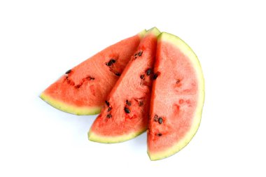 Beyaz arkaplanda karpuz izole