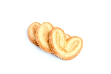 Kabarık pasta kulakları beyaz arkaplanda izole