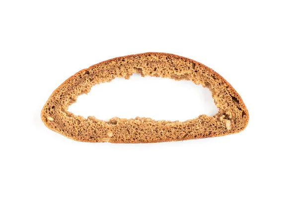 Pão Com Furo Isolado Fundo Branco — Fotografia de Stock