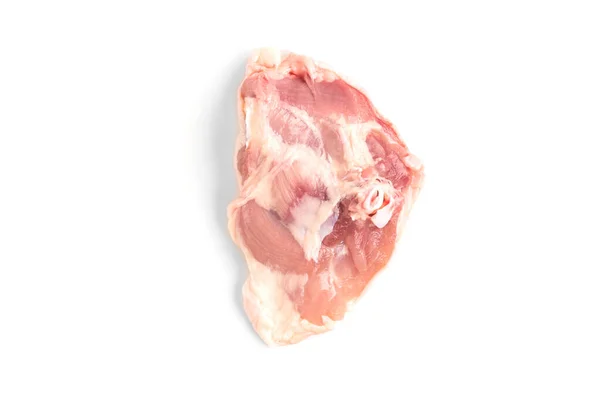 Raw Chicken Thigh Isolated White Background — Stock Photo, Image