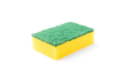 beyaz arkaplanda izole edilmiş süngerler.