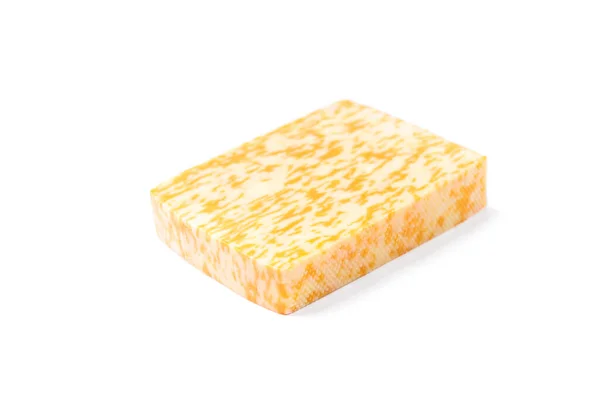 Μαρμάρινο Τυρί Απομονωμένο Λευκό Φόντο — Φωτογραφία Αρχείου