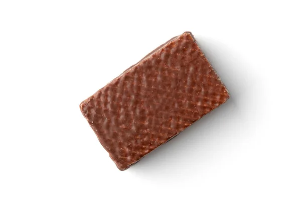 Oblea Chocolate Caramelo Aislado Sobre Fondo Blanco —  Fotos de Stock